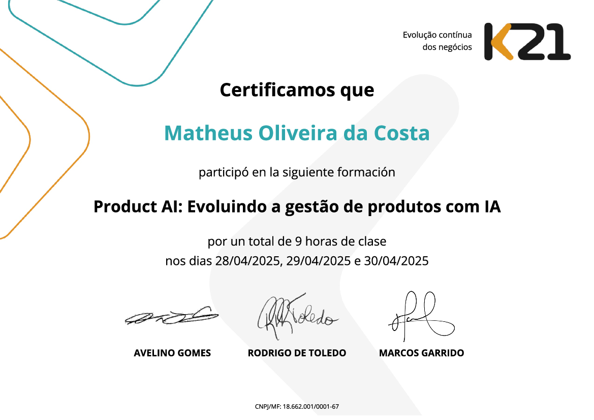 Certificado K21